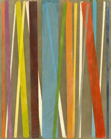 Vertical Verse II White Modern Wood Framed Art Print with Double Matting by Meagher, Megan