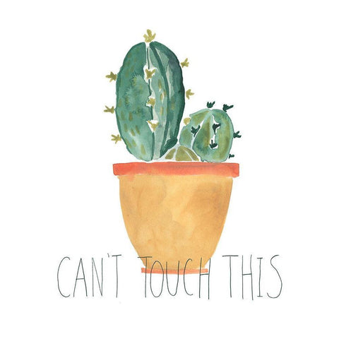 Punny Plant I Gold Ornate Wood Framed Art Print with Double Matting by Vess, June Erica