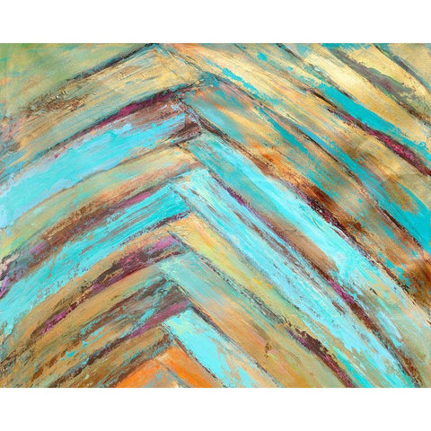 Crazy Fronds Diptych I Gold Ornate Wood Framed Art Print with Double Matting by Wilkins, Suzanne