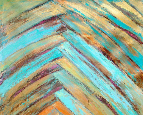 Crazy Fronds Diptych I Black Ornate Wood Framed Art Print with Double Matting by Wilkins, Suzanne