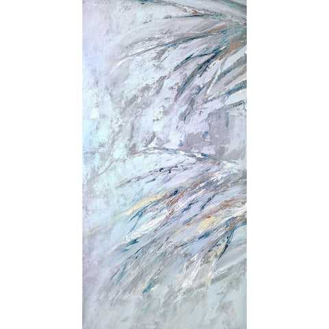 Grey Palms II White Modern Wood Framed Art Print by Wilkins, Suzanne