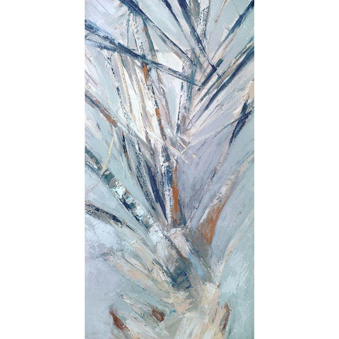 Grey Palms IV Black Modern Wood Framed Art Print with Double Matting by Wilkins, Suzanne