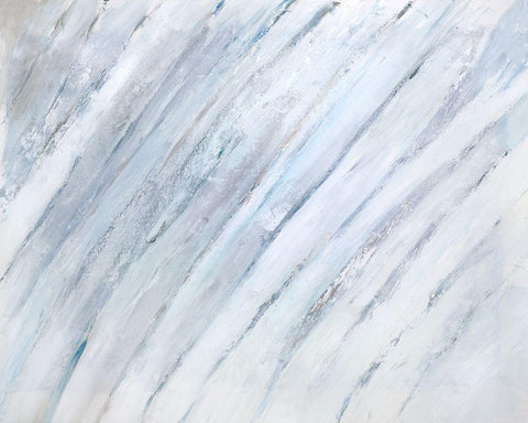 Soft Fronds I White Modern Wood Framed Art Print with Double Matting by Wilkins, Suzanne