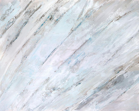 Soft Fronds II White Modern Wood Framed Art Print with Double Matting by Wilkins, Suzanne