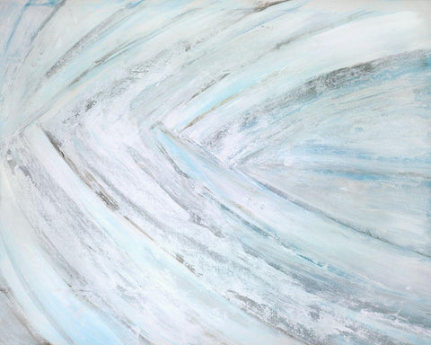 Soft Fronds IV White Modern Wood Framed Art Print with Double Matting by Wilkins, Suzanne