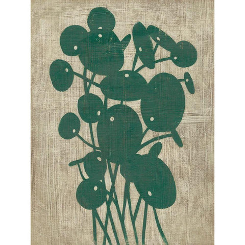 Vintage Greenery IV Black Modern Wood Framed Art Print with Double Matting by Zarris, Chariklia