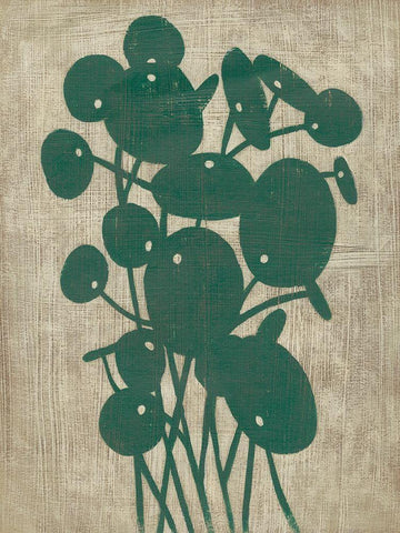 Vintage Greenery IV Black Ornate Wood Framed Art Print with Double Matting by Zarris, Chariklia