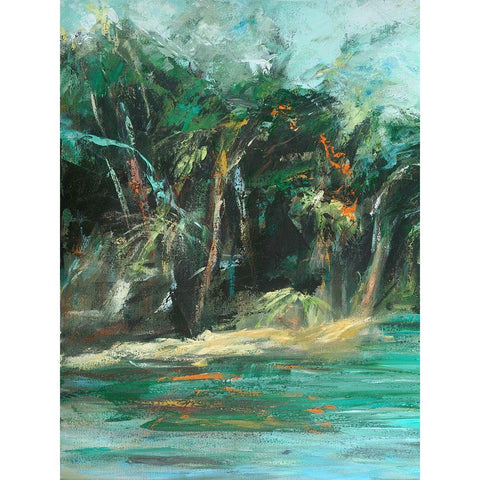 Waterway Jungle I Gold Ornate Wood Framed Art Print with Double Matting by Wilkins, Suzanne