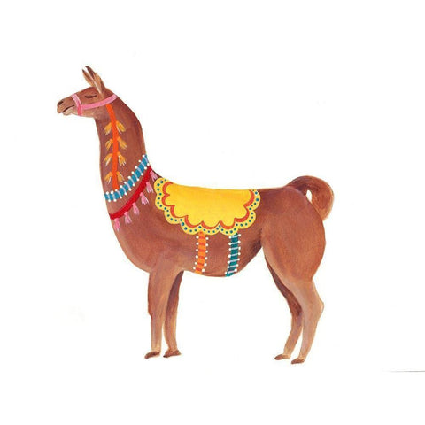 Festival Animal II White Modern Wood Framed Art Print by Moore, Regina