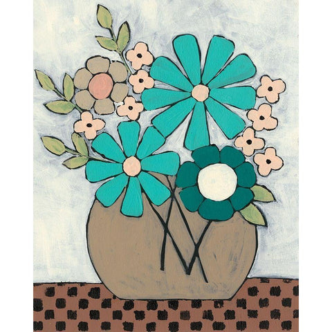 Mid Summer Bouquet II Black Modern Wood Framed Art Print with Double Matting by Moore, Regina