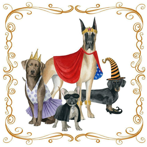 Howloween I White Modern Wood Framed Art Print with Double Matting by Popp, Grace