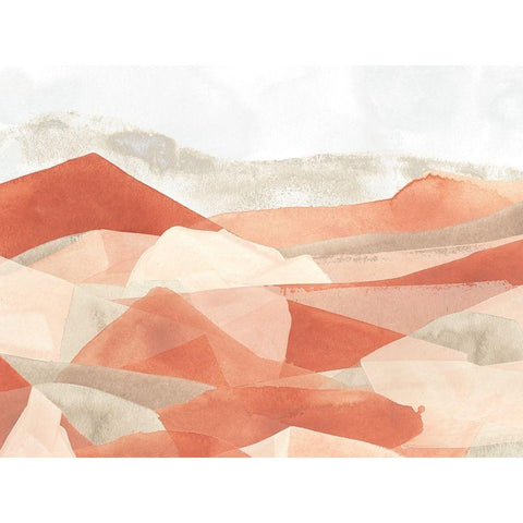 Desert Valley IV White Modern Wood Framed Art Print by Vess, June Erica