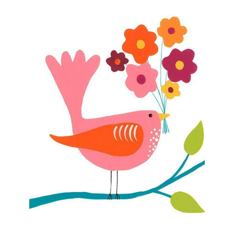 Cute Bird III Black Modern Wood Framed Art Print by Moore, Regina