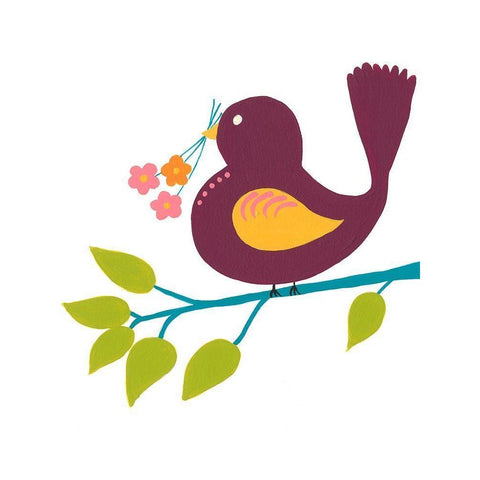 Cute Bird IV Gold Ornate Wood Framed Art Print with Double Matting by Moore, Regina