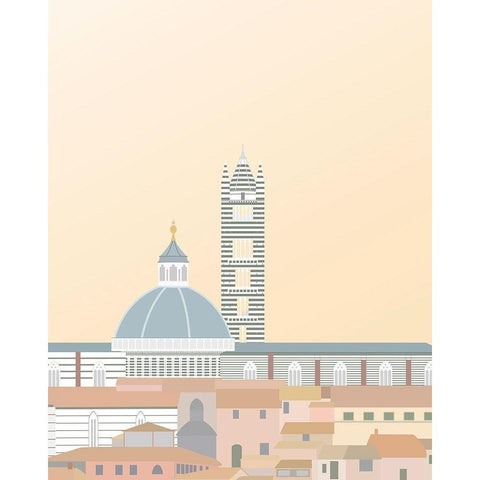 Travel Europe--Duomo di Siena Gold Ornate Wood Framed Art Print with Double Matting by Soerensen, Gurli