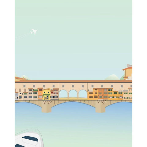 Travel Europe--Ponte Vecchio Black Modern Wood Framed Art Print by Soerensen, Gurli