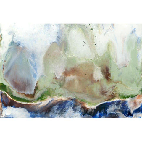 Cliffs of Dover II Black Modern Wood Framed Art Print with Double Matting by Ludwig, Alicia