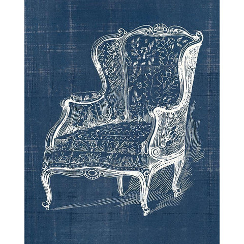 Antique Chair Blueprint III Black Modern Wood Framed Art Print by Vision Studio