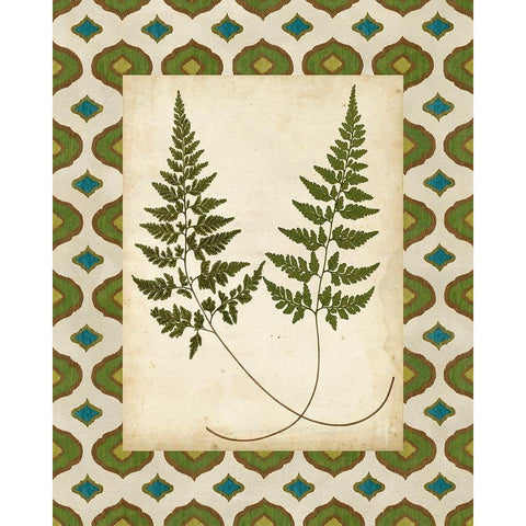 Moroccan Ferns I White Modern Wood Framed Art Print by Vision Studio