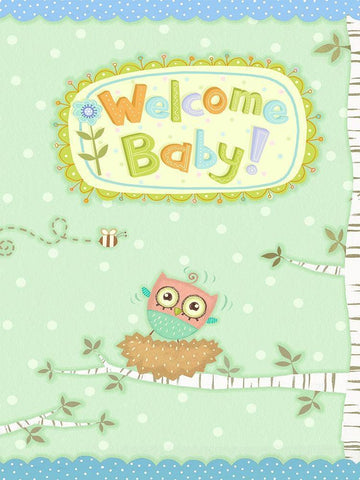 Baby Owl I Black Ornate Wood Framed Art Print with Double Matting by Eisner, Viv