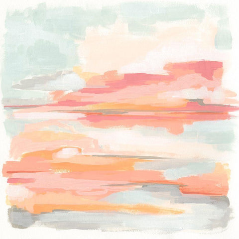 Cloud Mesa I White Modern Wood Framed Art Print with Double Matting by Vess, June Erica