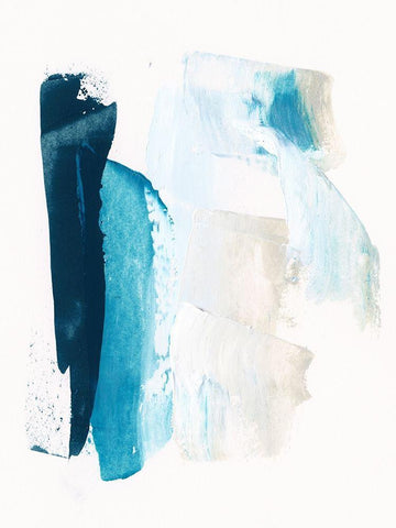 Cobalt Crush II Black Ornate Wood Framed Art Print with Double Matting by Borges, Victoria