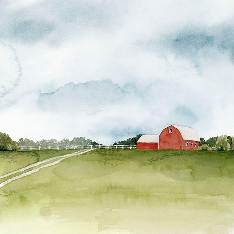 Kentucky Sky II White Modern Wood Framed Art Print by Popp, Grace