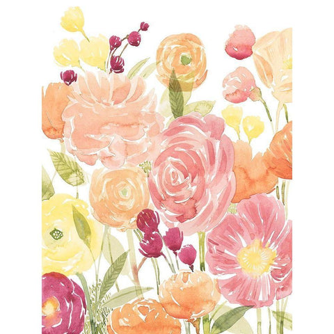 Pastel Petals II Gold Ornate Wood Framed Art Print with Double Matting by Popp, Grace