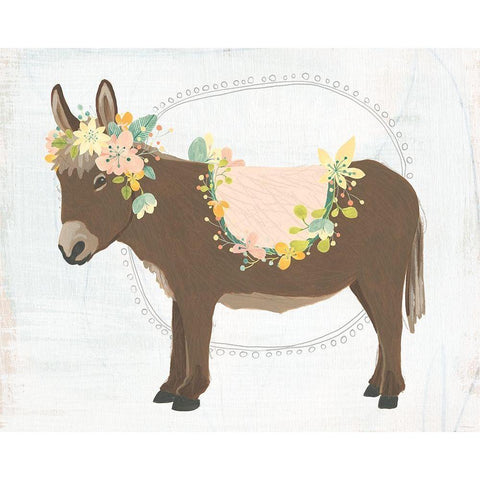 Dainty Burro I Black Modern Wood Framed Art Print with Double Matting by Vess, June Erica