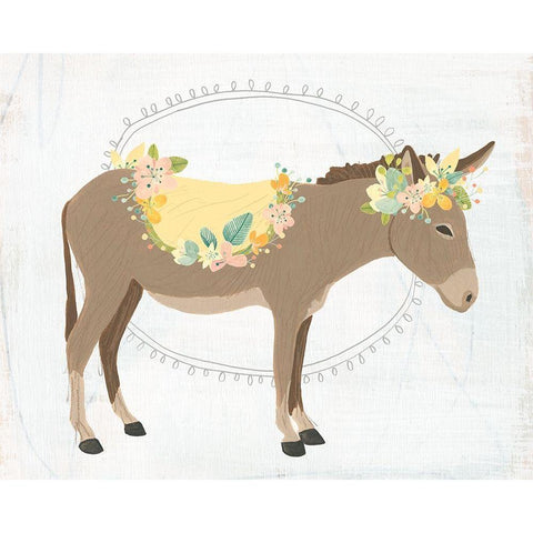 Dainty Burro II Black Modern Wood Framed Art Print with Double Matting by Vess, June Erica