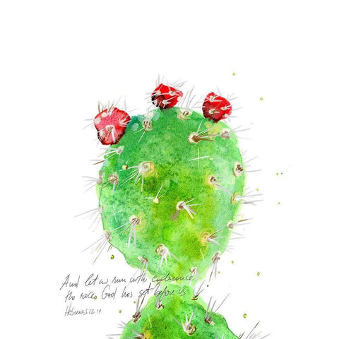 Cactus Verse IV Black Modern Wood Framed Art Print by Blixt, Ingrid