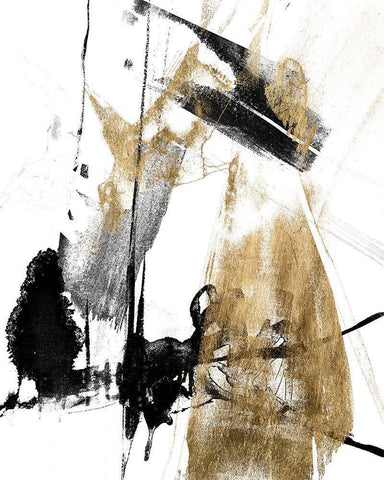 Glam and Black II Black Ornate Wood Framed Art Print with Double Matting by Goldberger, Jennifer