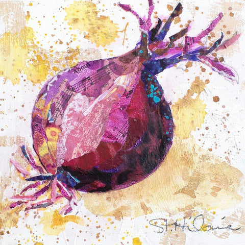 Veggie Splash II White Modern Wood Framed Art Print by St. Hilaire, Elizabeth