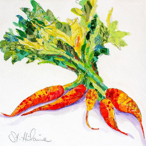 Edibles III White Modern Wood Framed Art Print with Double Matting by St. Hilaire, Elizabeth