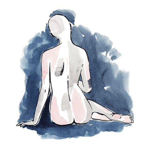 Blissful Solitude II Black Modern Wood Framed Art Print with Double Matting by Popp, Grace
