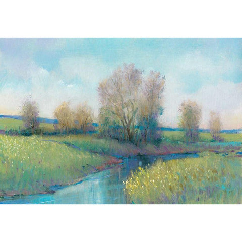 Hidden Stream I White Modern Wood Framed Art Print by OToole, Tim