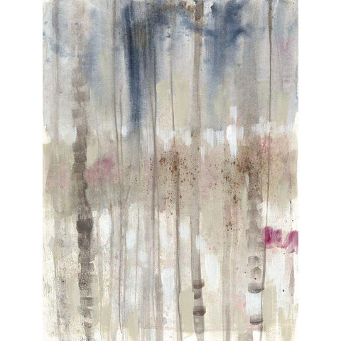 Subtle Birchline I White Modern Wood Framed Art Print by Goldberger, Jennifer