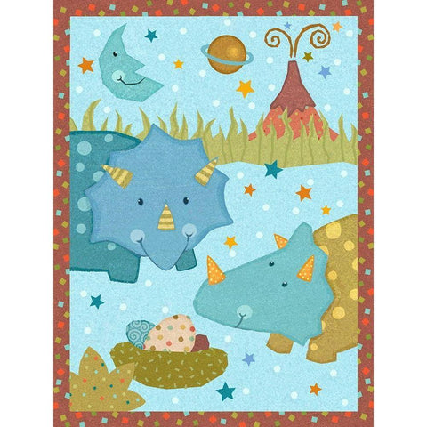 Dino Friends I Black Modern Wood Framed Art Print by Eisner, Viv