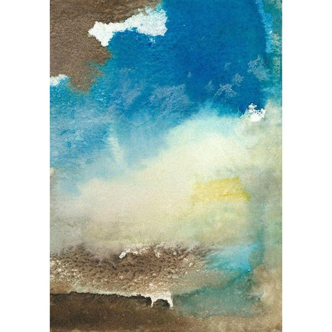 Earth and Sky I White Modern Wood Framed Art Print by Combs, Joyce