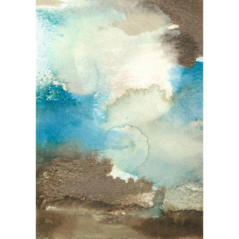Earth and Sky II Black Modern Wood Framed Art Print with Double Matting by Combs, Joyce