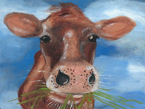 Morning Chew I Black Ornate Wood Framed Art Print with Double Matting by Ludwig, Alicia