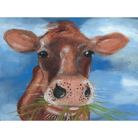 Morning Chew I Black Modern Wood Framed Art Print with Double Matting by Ludwig, Alicia