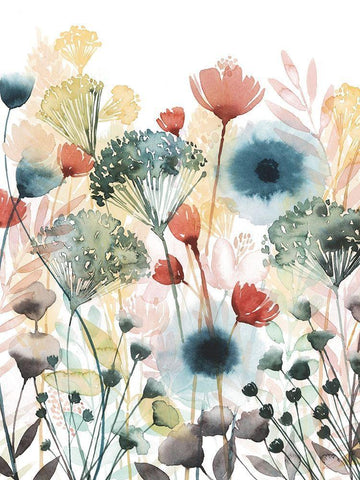 Sunny Sundries I White Modern Wood Framed Art Print with Double Matting by Popp, Grace