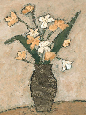 Flowers From B I Black Ornate Wood Framed Art Print with Double Matting by Bagnato, Judi