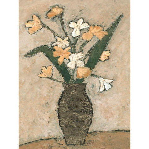 Flowers From B I Black Modern Wood Framed Art Print by Bagnato, Judi