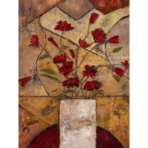 Compassionate Flowers I Black Modern Wood Framed Art Print by Bagnato, Judi
