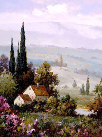 Country Comfort II Black Ornate Wood Framed Art Print with Double Matting by Gaul, Charles