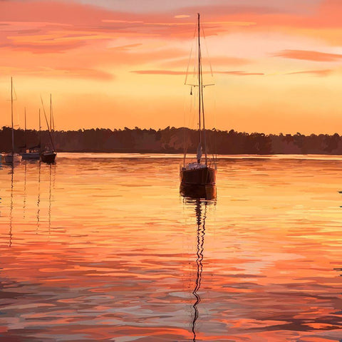 Sailing Portrait III White Modern Wood Framed Art Print by Kalina, Emily