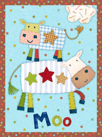 Farm Friends I White Modern Wood Framed Art Print with Double Matting by Eisner, Viv