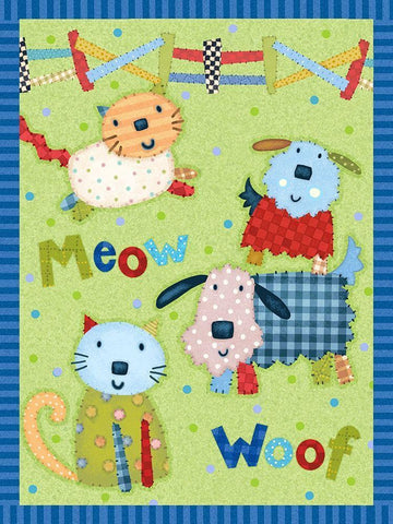 Farm Friends III White Modern Wood Framed Art Print with Double Matting by Eisner, Viv
